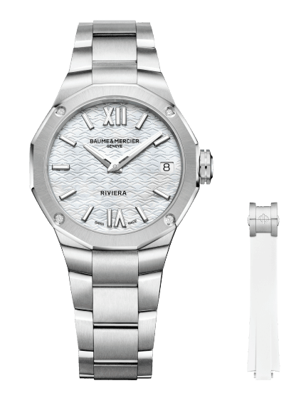 Baume & Mercier Riviera Quartz Watch, Date Display, Diamond-Set 10745