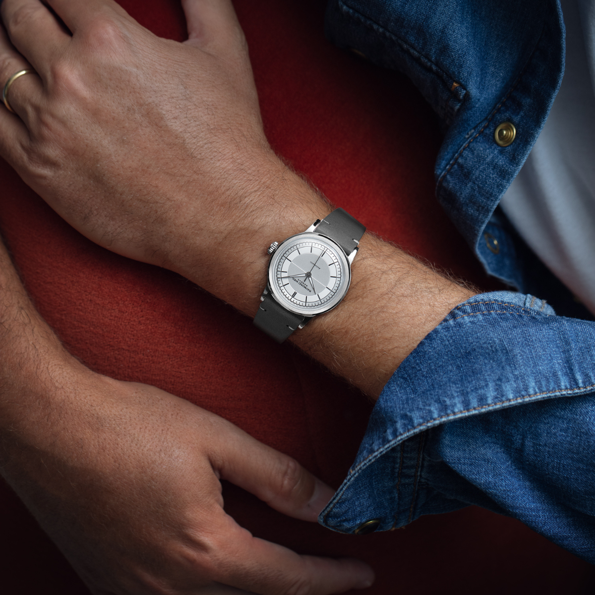 Raymond Weil Millesime Automatic Central Seconds Silver Dial Leather Strap Watch, 35mm 2125-STC-65001