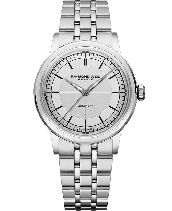 Raymond Weil Millesime Automatic Central Seconds Silver Dial Bracelet Watch, 35mm 2125-ST-65001