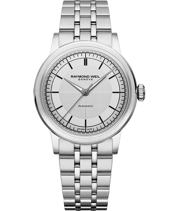 Raymond Weil Millesime Automatic Central Seconds Silver Dial Bracelet Watch, 35mm 2125-ST-65001
