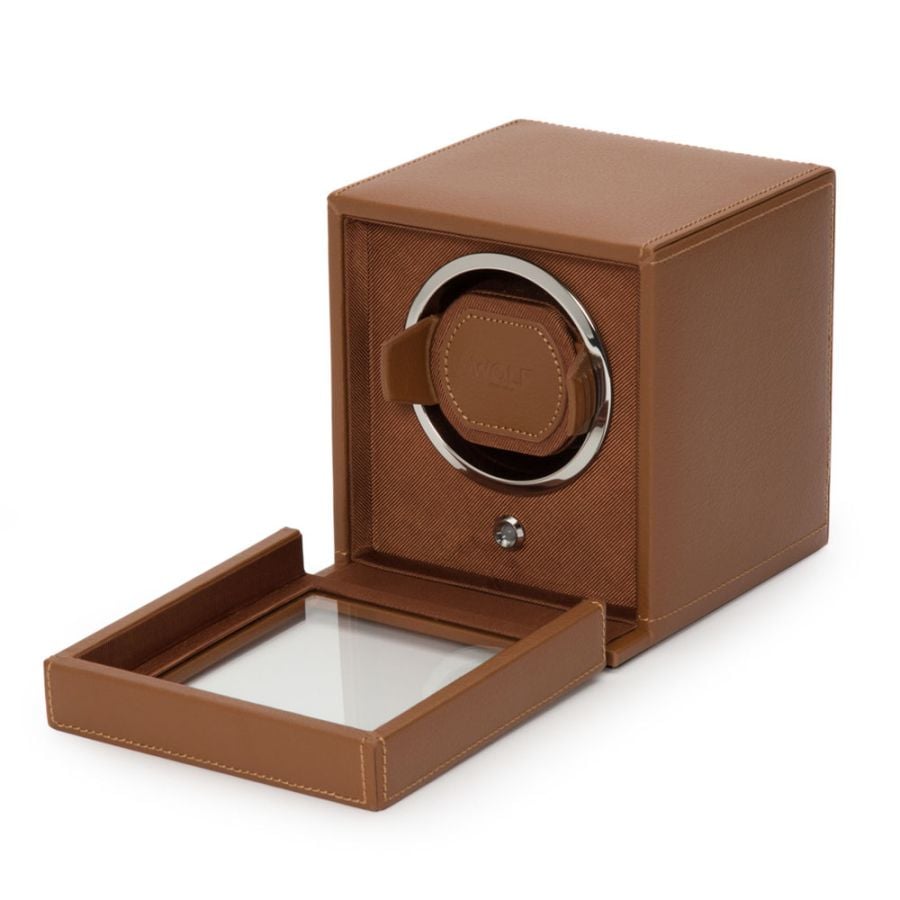 Wolf Cub Single Watch Winder with Cover 461127