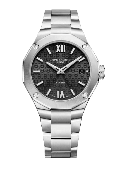 Baume & Mercier Riviera Quartz Watch, Date Display, Diamond-Set 10724