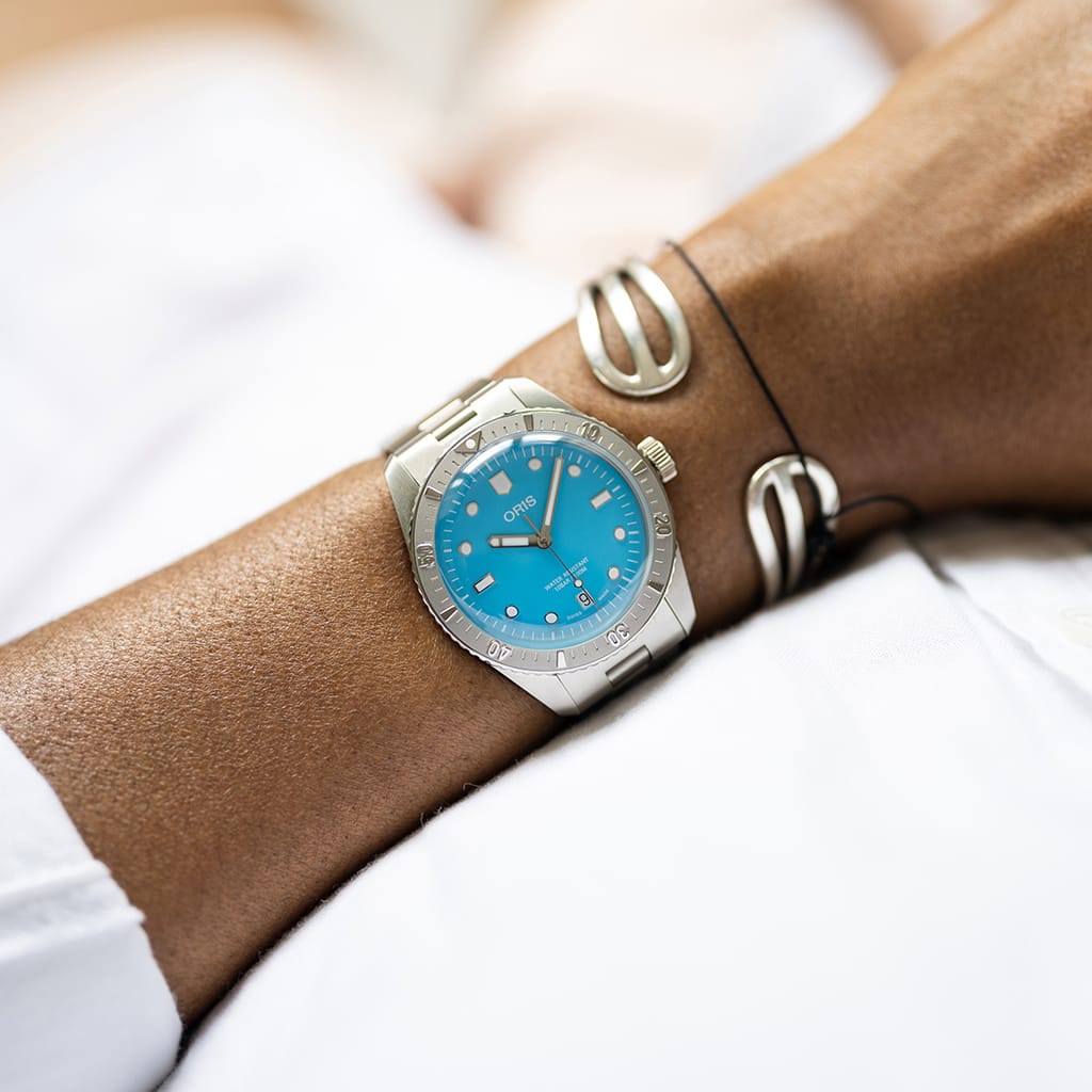 Oris Divers Sixty‑Five 'Cotton Candy' Automatic Watch 01 733 7771 4055-07 8 19 18