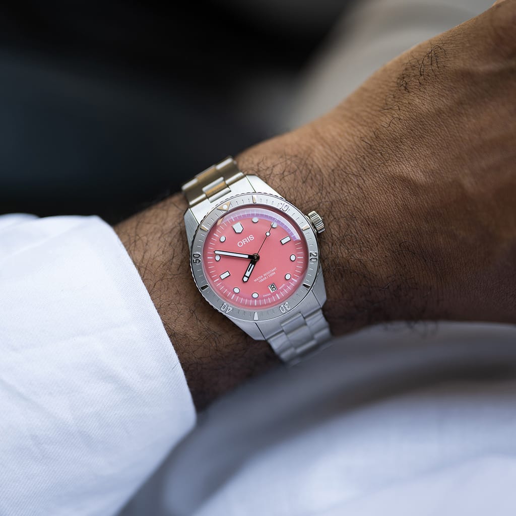 Oris Divers Sixty‑Five 'Cotton Candy' Automatic Watch 01 733 7771 4058-07 8 19 18