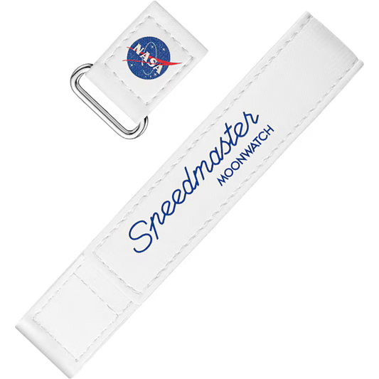 Omega Two-piece strap 2-piece white Speedmaster Moonwatch VELCRO® strap