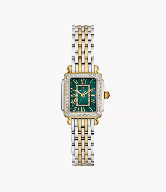 Michele Deco Madison Mini Diamond Two-Tone 18K Gold-Plated Watch MWW06D000174
