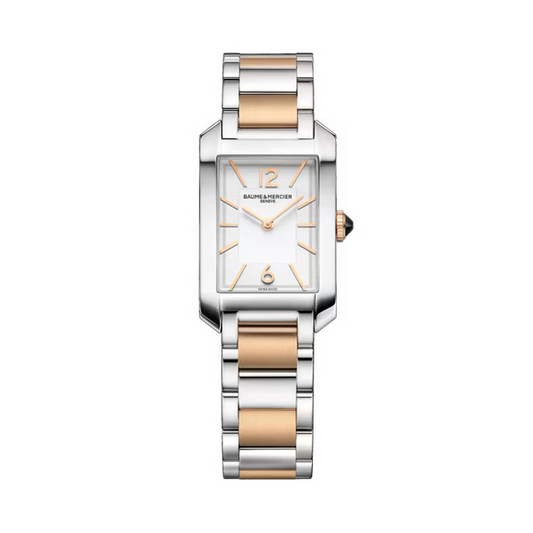 Baume & Mercier Hampton Quartz Watch, Steel & steel pink gold capped 10751