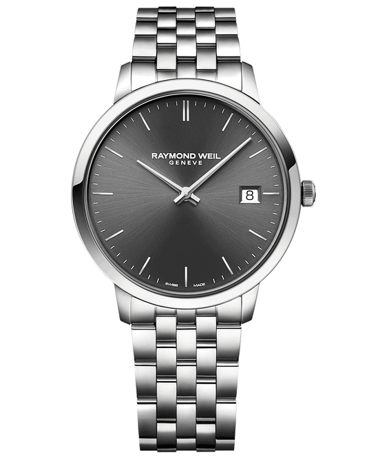 Raymond Weil Toccata Men's Quartz Steel Grey Dial Bracelet Watch, 42mm 5585-ST-60001