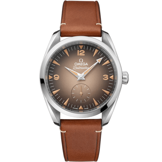Omega Seamaster Railmaster 38 mm, steel on leather strap 235.12.38.20.13.001