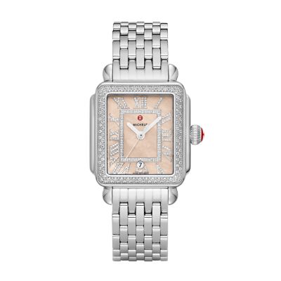 Michele Deco Madison Stainless Steel Diamond Watch MWW06T000267