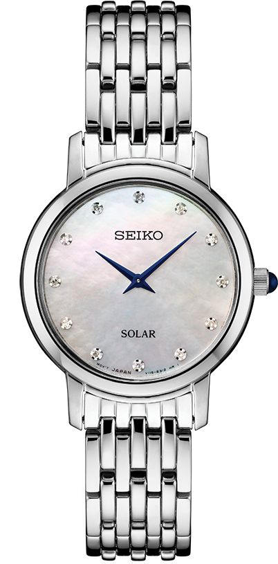 Seiko Solar Mother of Pearl Dial Ladies Watch SUP397