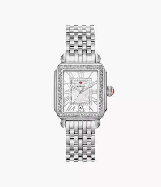 Michele Deco Madison Mid Stainless Diamond Watch MWW06G000001
