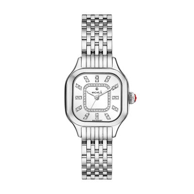 Michele Meggie Stainless Steel Diamond Dial Watch MWW33B000012