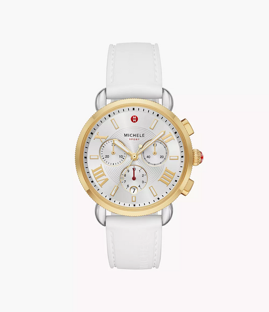 Michele Sporty Sport Sail White Silicone Watch MWW01P000017