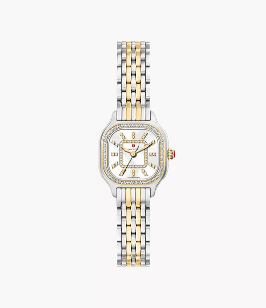Michele Meggie Mini Diamond Two-Tone 18K Gold-Plated Stainless Steel Watch MWW33D000002