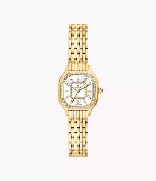 Michele Meggie Mini Diamond 18K Gold-Plated Stainless Steel Watch MWW33D000003