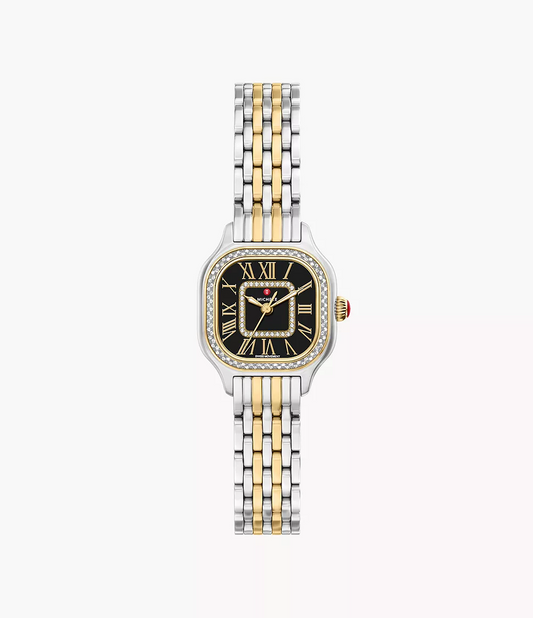 Michele Meggie Mini Diamond Two-Tone 18K Gold-Plated Watch MWW33D000006