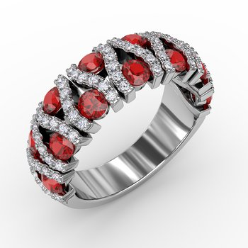 Colored Stone Rings  -  Women'
