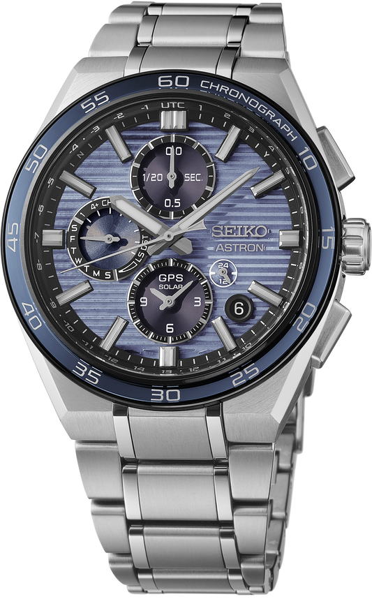 Seiko Astron GPS Solar Dual-Time Chronograph Watch SSH175