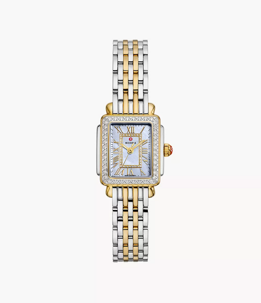 Michele Deco Madison Mini Diamond Two-Tone 18K Gold-Plated Watch MWW06D000176