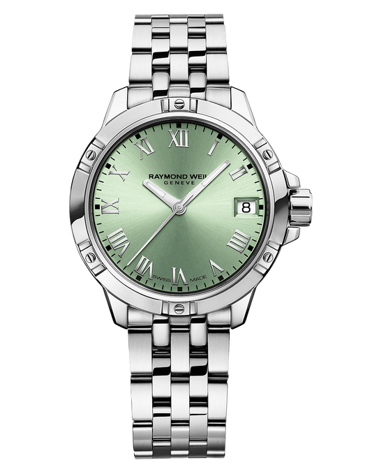 Raymond Weil Tango Ladies Quartz Green Dial Bracelet Watch, 30mm 5960-ST-00520