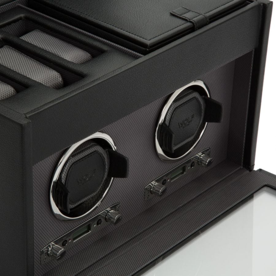 Wolf Double Watch Winder with Storage 456202