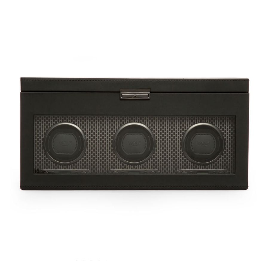 Wolf Axis Triple Watch Winder With Storage 469403
